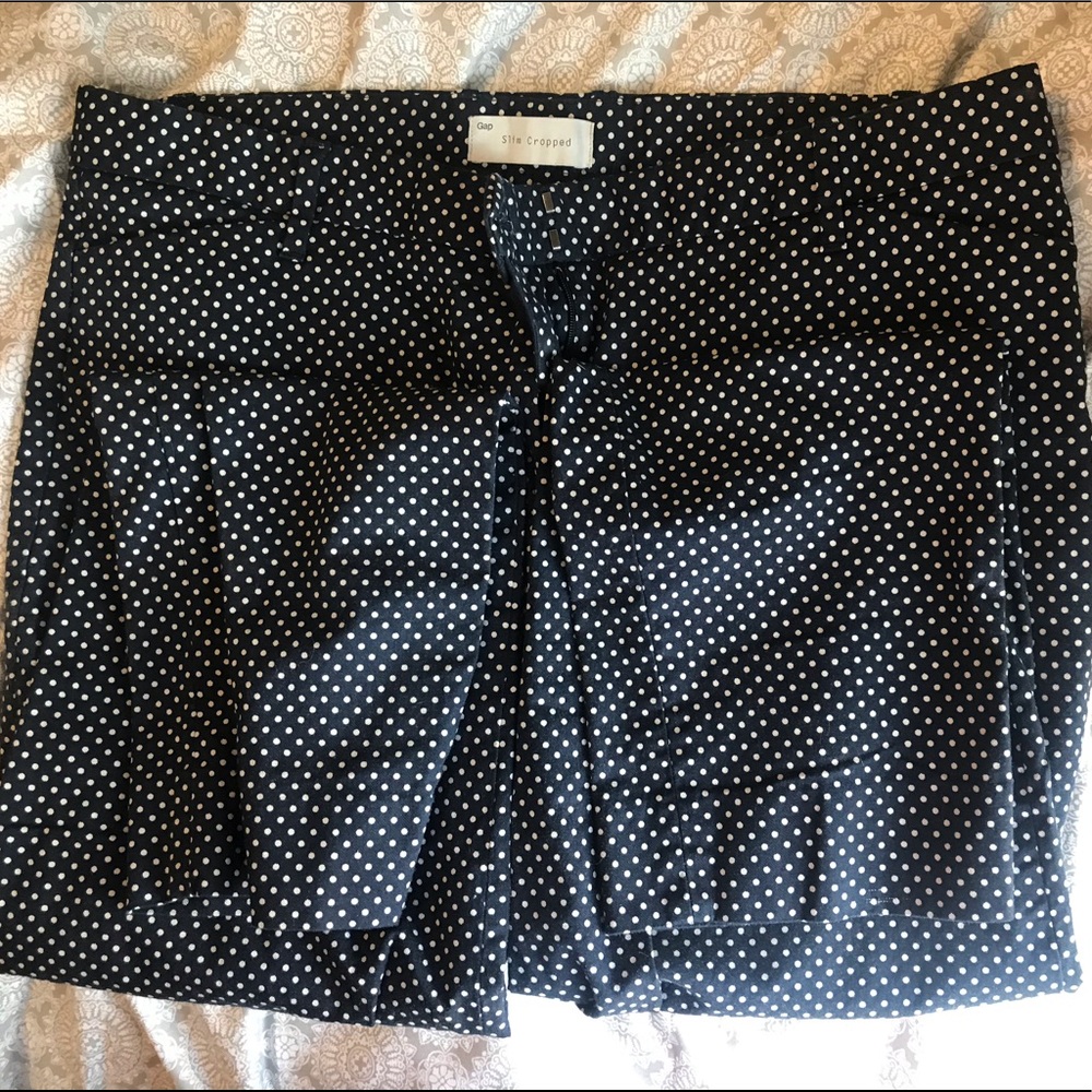 Gap Navy polka dot pants
